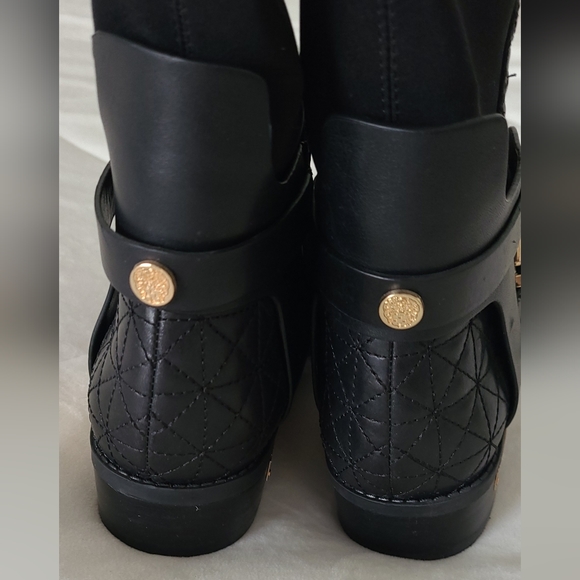 NWOT! Vince Camuto "Patira" Quilted Black Leather Riding Boots! - Picture 8 of 14